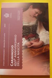 2 EURO SAN MARINO 2021 CARAVAGGIO MENNICZA darklis