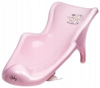 Fotelik Leżaczek kąpielowy dla dziecka Zebra Jasny różowy
