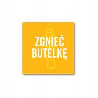 Naklejka recykling ZGNIEĆ BUTELKĘ 20cm