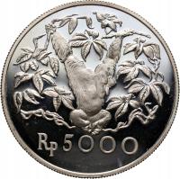 Indonezja, 5000 rupii 1974, Orangutan. #TA#