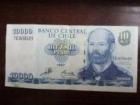 Banknot 10000 peso Chile