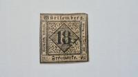 1851 Wurttemberg Mi.5 II kasowany znaczek, wartość 1000,- Euro