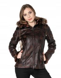 Ciepła Kurtka Damska Ocieplana Futerkiem 617-1