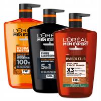 Zestaw 3x L'Oréal Men Expert Żel pod Prysznic 1L Carbon Barber Energetic