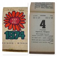 1974 oryginalna kartka z kalendarza zdzierak - 51 urodziny - super PREZENT