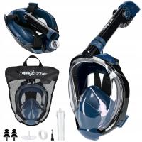 MASKA DO NURKOWANIA SNORKELINGU PEŁNOTWARZOWA PANORAMICZNA DO WODY S/M PRO