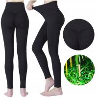 Леггинсы пуш-ап L / XL теплые бамбуковые с высокой талией для фитнеса