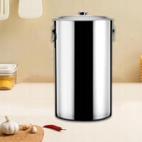 Wiadro ze stali nierdzewnej z pokrywką Duża pojemność z uchwytem Praktyczne