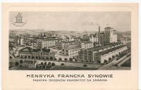 SKAWINA -FABRYKA ŚRODKÓW KAWOWYCH HENRYKA FRANCKA -pocztówka