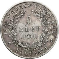 5 złotych polskich 1831 KG (Powstanie Listopadowe), srebro
