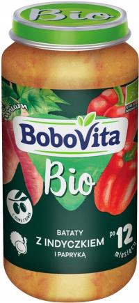 Bobovita Bio обед сладкий картофель индейка перец 250г