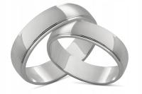 Obrączki srebrne 925+GRAWER 5OB45 bezszwowe ŚLUB