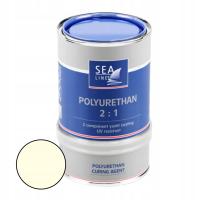 SEA-LINE FARBA POLIURETANOWA 2K KREMOWY 0,75 L ZESTAW BAZA + UTWARDZACZ