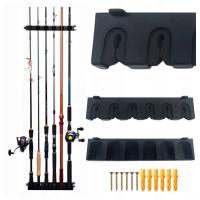 Стойка для удочек, Настенный держатель, вертикальная вешалка для 6 удочек, винты для рыбалки