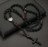 Святой Бенедикт лавовый камень лавовый камень природного лавовый камень четки