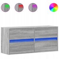 Szafka RTV LED 100x31x45cm szary dąb sonoma