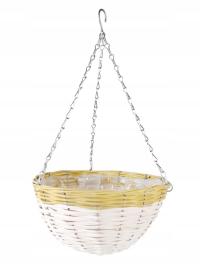 Плетеная цветочная подвесная корзина 28X28X15 / 50 см