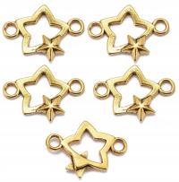 ŁĄCZNIK DO BRANSOLETEK OZDÓB GWIAZDKA GWIAZDA ŚWIĘTA MIKOŁAJKI 18,5mm 5szt