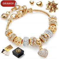 ZŁOTA BRANSOLETKA DAMSKA MODUŁOWA DO CHARMS 585 GOTOWY ZESTAW NA PREZENT