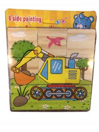 KLOCKI DREWNIANE UKŁADANKA DREWNIANA