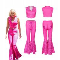 Strój przebranie Margot Robbie Barbie kostium różowy bluzka spodnie