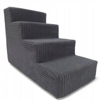 Лестница устойчивая лестница для собаки пандус 4 ступени 40 см. - ГРАФИТ