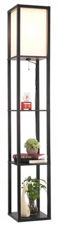 LAMPA STOJĄCA PODŁOGOWA PÓŁKA REGAŁ DO PRZECHOWYWANIA 2w1 + ŻARÓWKA