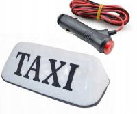 Лампа такси на магните белый петух Сирена большой с выключателем с вилкой
