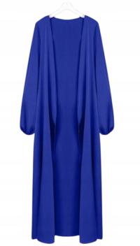 SHEIN DŁUGA ARABSKA ABAJA W KOLORZE GRANATOWYM DŁUGI RĘKAW 44 1HB