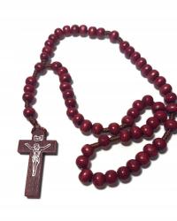 Różaniec pachnący drewniany krzyżyk wiśnia 5/20