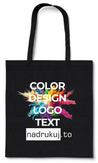 TORBA BAWEŁNIANA REKLAMOWA Z LOGO Z NADRUKIEM GRATIS od 50 sztuk / czarny