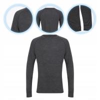 Bluza termoaktywna męska 100% WOOLCANO MERINO TOP0538 szary