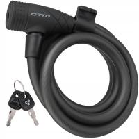 ZAPIĘCIE ROWEROWE DŁUGA LINKA BLOKADA DO ROWERU CTM CABLE 12X1500MM KLUCZYK