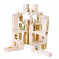 Wood Marble Run Building Block Learning Activities Marble Ramps Track 60szt