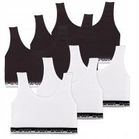 6x Biustonosz Miękki Top Dla Dziewczynki Bawełniany Dziewczęcy MORAJ 134