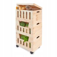 Regał drewniany do spiżarni regał sosnowy Zestaw skrzynek na warzywa owoce