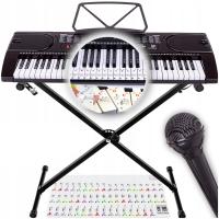 Набор орган стенд для клавиатуры с микрофоном рабочего стола для музыкальных нот бесплатно наклейки