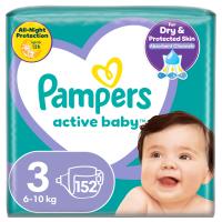 Pampers Active Baby подгузники подгузники размер 3, 152 шт, 6 кг-10 кг