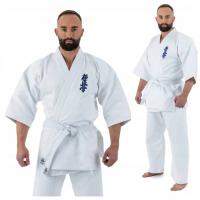 KIMONO KARATE KYOKUSHIN + BIAŁY PAS | MOCNY MATERIAŁ 10oz | BUSHIDO 190 cm