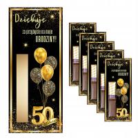 Podziękowania dla gości Merci na Imprezę 50 Urodziny Balony Fun 5 sztuk