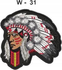 Naszywka motocyklowa, Indianin native W - 31