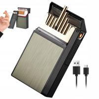 ETUI NA PAPIEROSY Z ZAPALNICZKA METALOWE PRZECIWZGNIECENIU 20 SZT