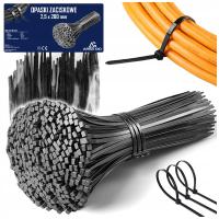 Сверхпрочные кабельные стяжки 2,5x200 мм 100 шт. черные кабельные стяжки