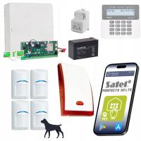 ZESTAW ALARMOWY SATEL PERFECTA MODUŁ LTE 4 CZUJNIKI BOSCH PET 20Kg SYRENA