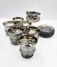 SZKLANY ZESTAW KAWOWO-HERBACIANY / 14 ELEMENTÓW