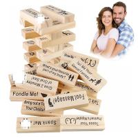 DREWNIANA WIEŻA Z KLOCKÓW DLA PAR POMYSŁY NA RANDKI DLA DOROSŁYCH 48SZT