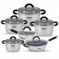 KOMPLET GARNKÓW ZE STALI NIERDZEWNEJ INDUKCJA GAZ GARNKI PATELNIA RONDEL