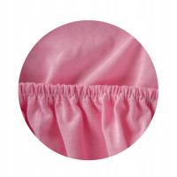 PRZEŚCIERADŁO JERSEY DO ŁÓŻECZKA 160x80 BAWEŁNA - różowy