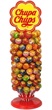 CHUPA CHUPS lizaki stojak drzewko z lizakami karuzela mix smaków 120x12g