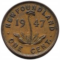 45923. Nowa Fundlandia, 1 cent, 1947r.